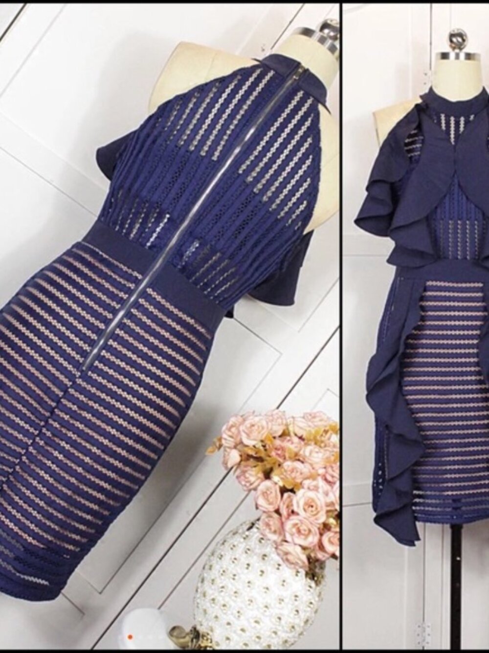 Sleeveless Ruffle Knit Dress - Picture 3 of 4